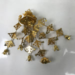 Japanese Buddhist Altar Fitting Hanging Lantern Brass Yoraku Vtg Butsugu BA483