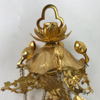 Japanese Buddhist Altar Fitting Hanging Lantern Brass Yoraku Vtg Butsugu BA483