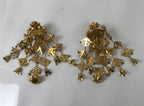 Japanese Buddhist Altar Fitting Hanging Lantern Brass Yoraku Vtg Butsugu BA483