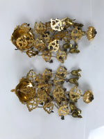 Japanese Buddhist Altar Fitting Hanging Lantern Brass Yoraku Vtg Butsugu BA841