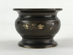 Japanese Buddhist Altar Fitting Incense Burner Vtg Koro Cup Lotus Brown BA33