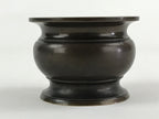 Japanese Buddhist Altar Fitting Incense Burner Vtg Koro Cup Lotus Brown BA33