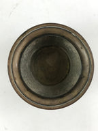 Japanese Buddhist Altar Fitting Incense Burner Vtg Koro Cup Lotus Brown BA33