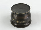Japanese Buddhist Altar Fitting Incense Burner Vtg Koro Cup Lotus Brown BA33