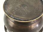 Japanese Buddhist Altar Fitting Incense Burner Vtg Koro Cup Lotus Brown BA33