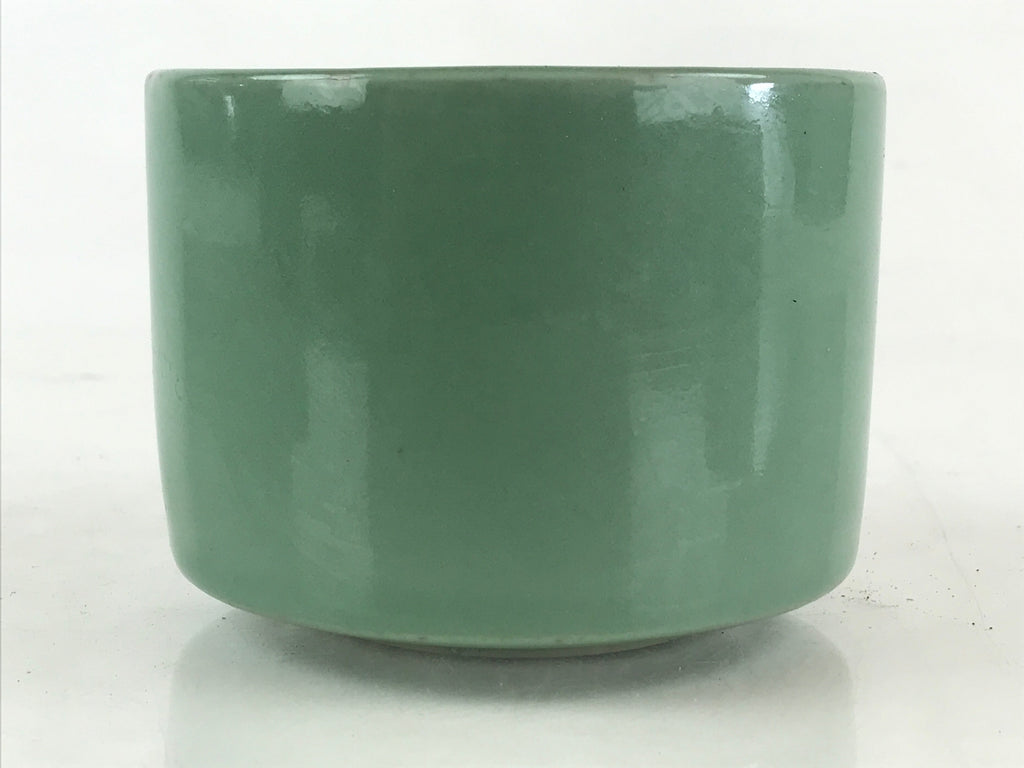Japanese Buddhist Altar Fitting Incense Burner Vtg Light Green glaze Koro Butsug