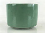 Japanese Buddhist Altar Fitting Incense Burner Vtg Light Green glaze Koro Butsug