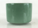 Japanese Buddhist Altar Fitting Incense Burner Vtg Light Green glaze Koro Butsug