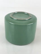 Japanese Buddhist Altar Fitting Incense Burner Vtg Light Green glaze Koro Butsug