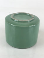 Japanese Buddhist Altar Fitting Incense Burner Vtg Light Green glaze Koro Butsug