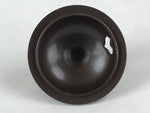 Japanese Buddhist Altar Fitting Incense Burner Vtg Metal Koro Brown Leaf BA43