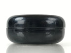 Japanese Buddhist Altar Fitting Incense Container Round Kogo Black Flower BU971