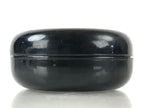 Japanese Buddhist Altar Fitting Incense Container Round Kogo Black Flower BU971