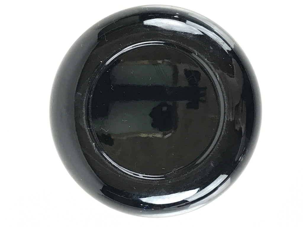 Japanese Buddhist Altar Fitting Incense Container Round Kogo Black Flower BU971
