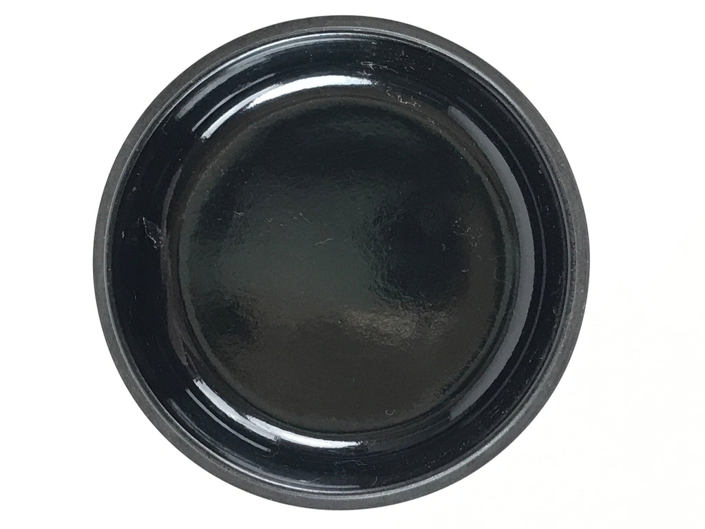 Japanese Buddhist Altar Fitting Incense Container Round Kogo Black Flower BU971