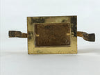 Japanese Buddhist Altar Fitting Iron Incense Burner Koro Vtg Gold Shisa BA92