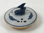 Japanese Buddhist Altar Fitting Kutani Porcelain Incense Burner Koro Blue BA531