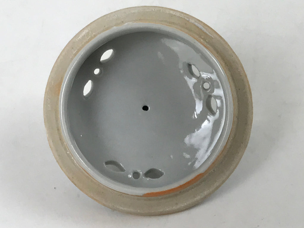 Japanese Buddhist Altar Fitting Kutani Porcelain Incense Burner Koro Blue BA531