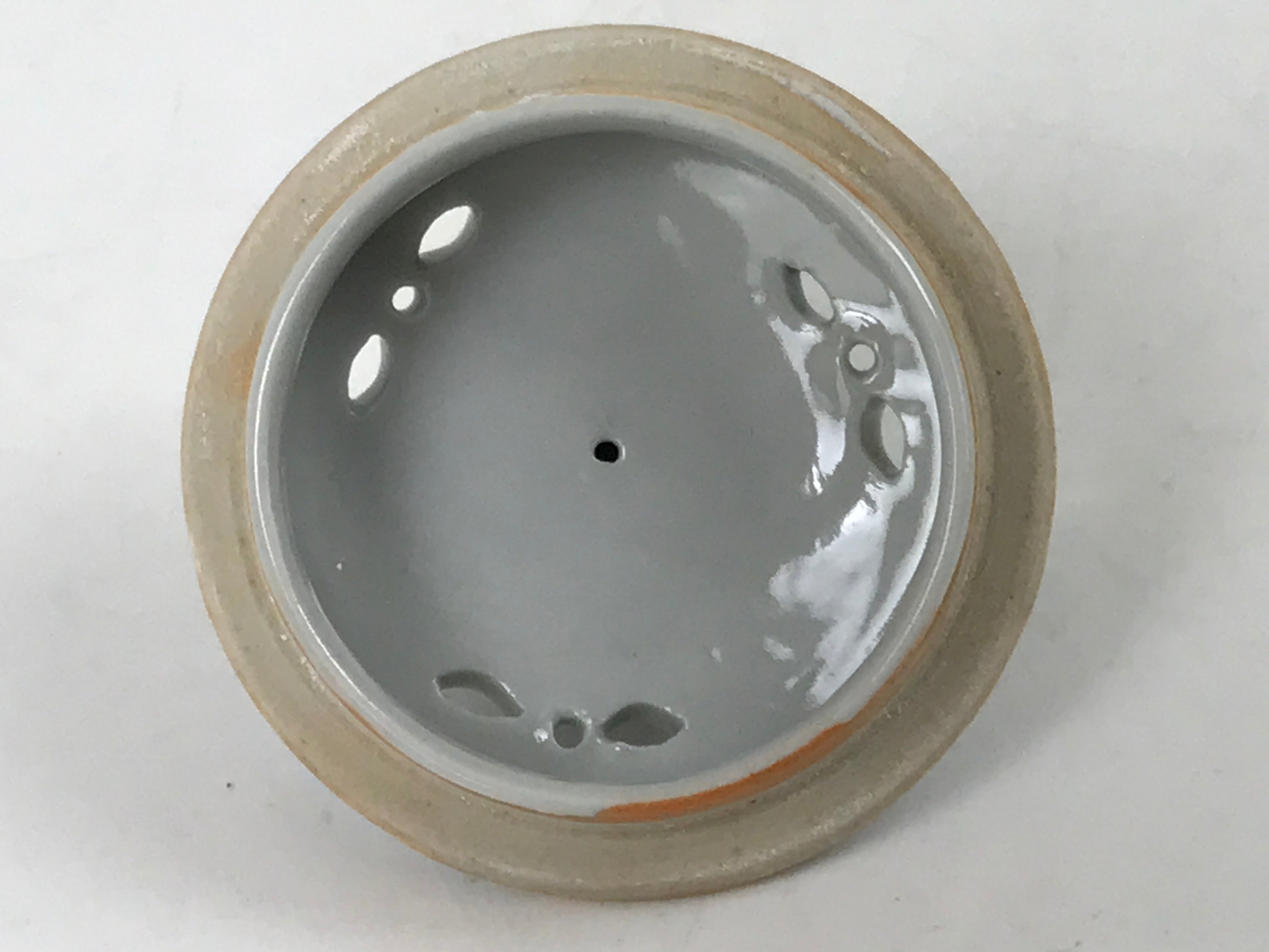 Japanese Buddhist Altar Fitting Kutani Porcelain Incense Burner Koro Blue BA531