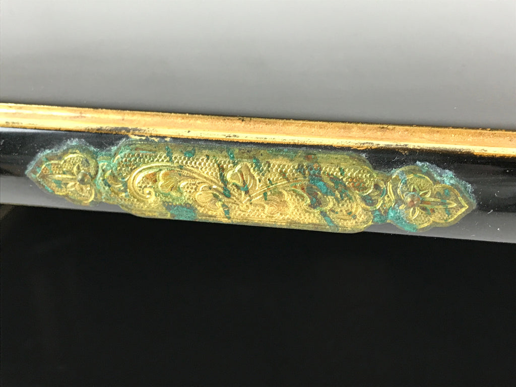 Japanese Buddhist Altar Fitting Lacquer Kyozukue Offering Table Black Gold BA220