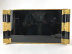 Japanese Buddhist Altar Fitting Lacquer Kyozukue Offering Table Black Gold BA220