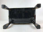 Japanese Buddhist Altar Fitting Lacquer Kyozukue Offering Table Black Gold BA220