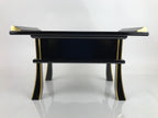 Japanese Buddhist Altar Fitting Lacquer Kyozukue Offering Table Black Gold BA371