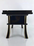 Japanese Buddhist Altar Fitting Lacquer Kyozukue Offering Table Black Gold BA371