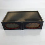 Japanese Buddhist Altar Fitting Lacquer Kyozukue Offering Table Black Gold BA372