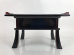 Japanese Buddhist Altar Fitting Lacquer Kyozukue Offering Table Black Gold BA372