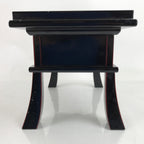 Japanese Buddhist Altar Fitting Lacquer Kyozukue Offering Table Black Gold BA372