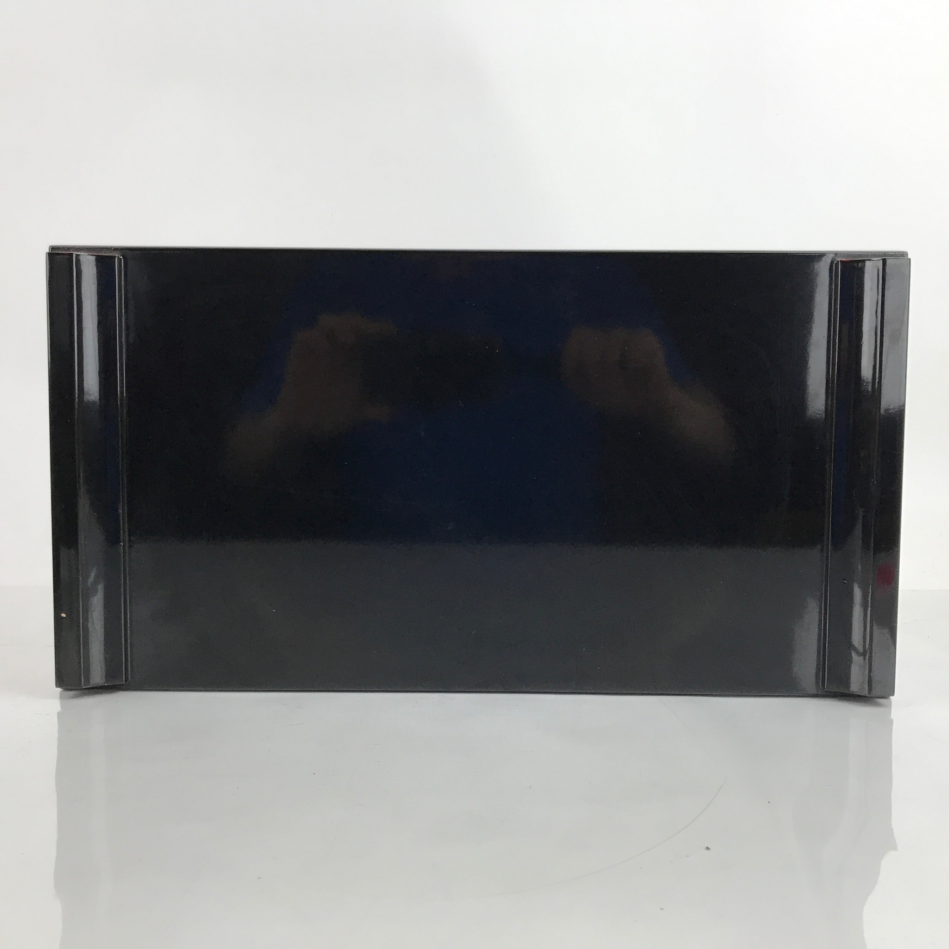 Japanese Buddhist Altar Fitting Lacquer Kyozukue Offering Table Black Gold BA372