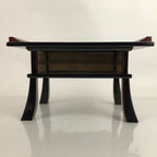 Japanese Buddhist Altar Fitting Lacquer Kyozukue Offering Table Black Gold BA372