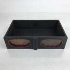 Japanese Buddhist Altar Fitting Lacquer Kyozukue Offering Table Black Gold BA372