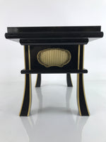 Japanese Buddhist Altar Fitting Lacquer Kyozukue Offering Table Black Gold BA406