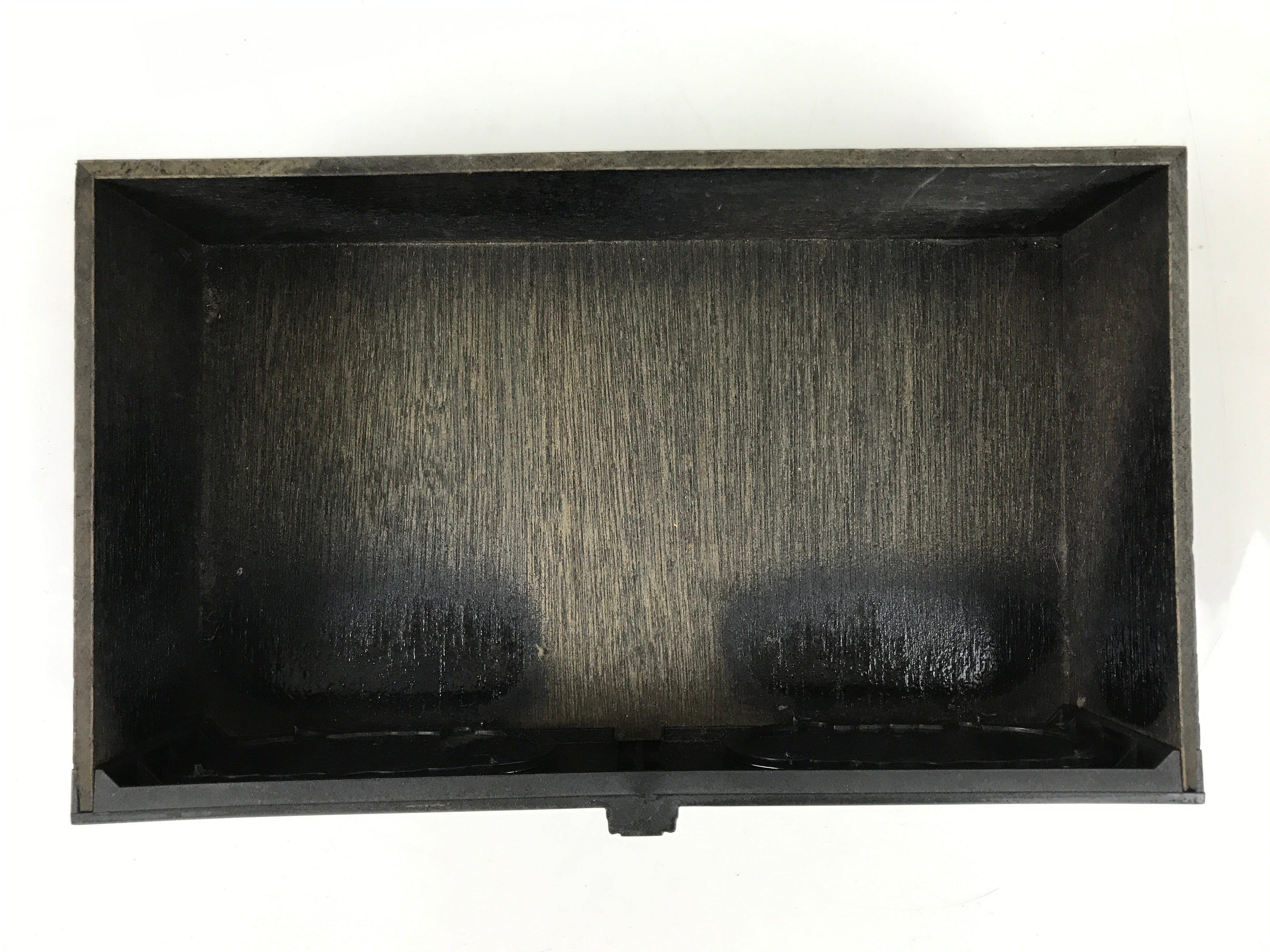 Japanese Buddhist Altar Fitting Lacquer Kyozukue Offering Table Black Gold BA498