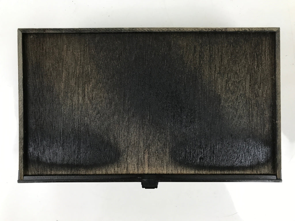 Japanese Buddhist Altar Fitting Lacquer Kyozukue Offering Table Black Gold BA498