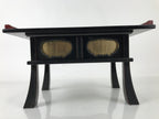 Japanese Buddhist Altar Fitting Lacquer Kyozukue Offering Table Black Gold BA498