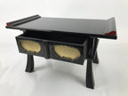 Japanese Buddhist Altar Fitting Lacquer Kyozukue Offering Table Black Gold BA498