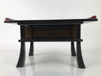 Japanese Buddhist Altar Fitting Lacquer Kyozukue Offering Table Black Gold BA498