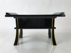 Japanese Buddhist Altar Fitting Lacquer Kyozukue Offering Table Black Gold BA577