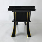 Japanese Buddhist Altar Fitting Lacquer Kyozukue Offering Table Black Gold BA577