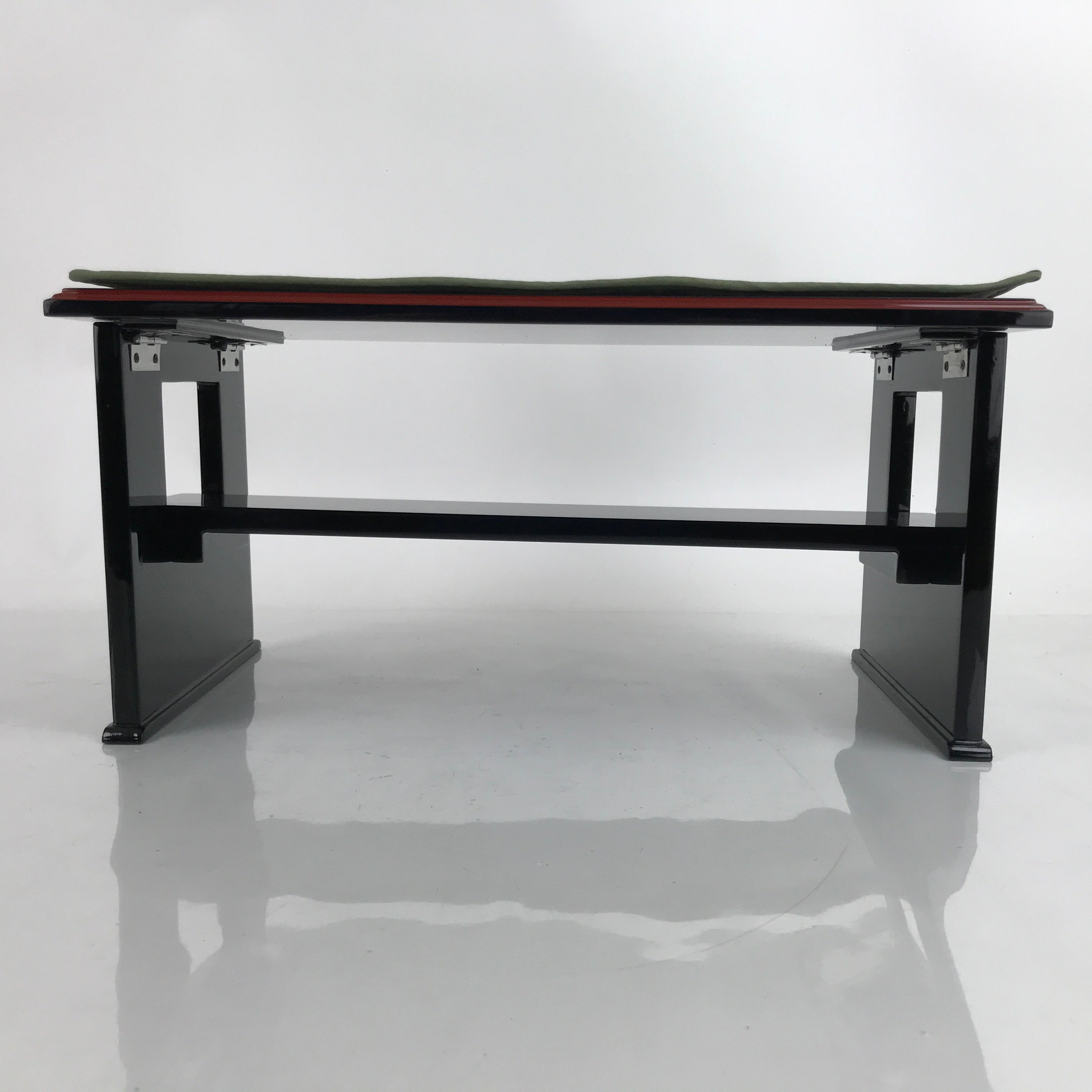 Japanese Buddhist Altar Fitting Lacquer Kyozukue Offering Table Black Red BA374