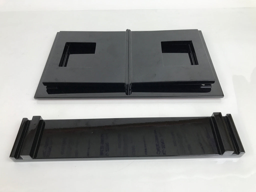 Japanese Buddhist Altar Fitting Lacquer Kyozukue Offering Table Black Red BA374
