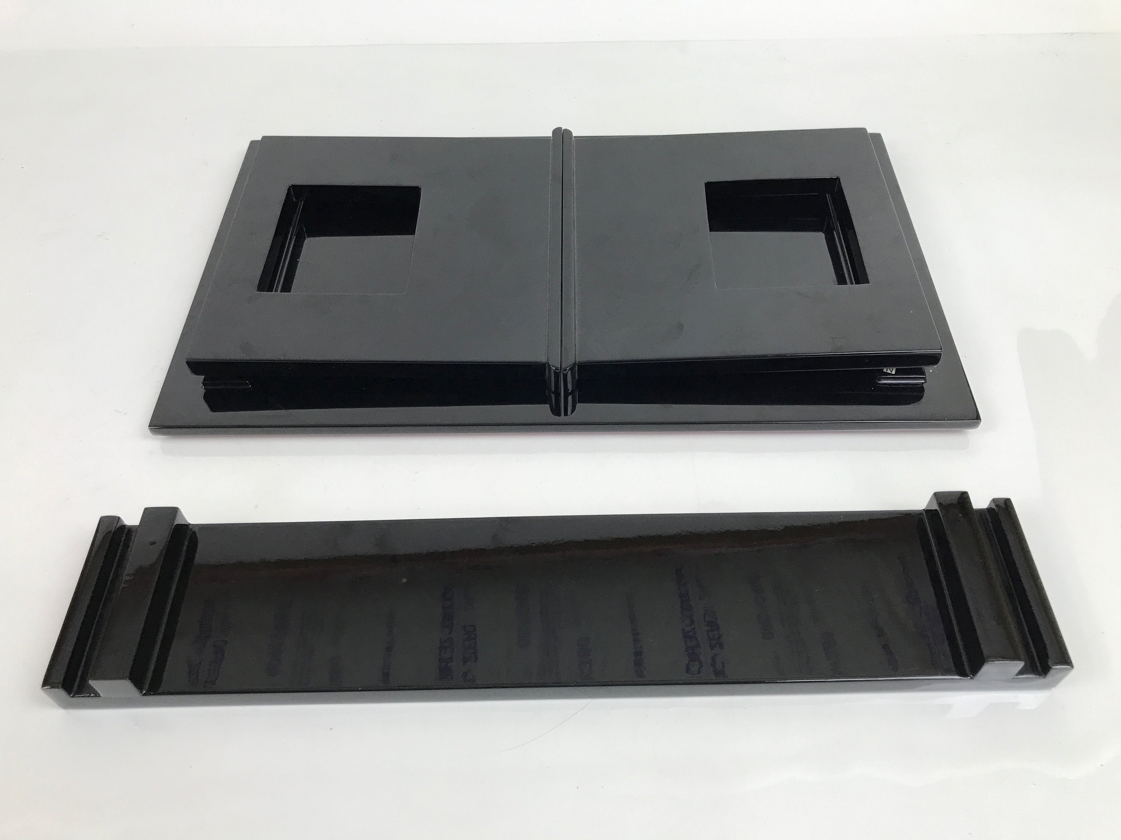 Japanese Buddhist Altar Fitting Lacquer Kyozukue Offering Table Black Red BA374