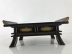 Japanese Buddhist Altar Fitting Lacquer Kyozukue Offering Table Black Red BA497