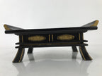 Japanese Buddhist Altar Fitting Lacquer Kyozukue Offering Table Black Red BA497