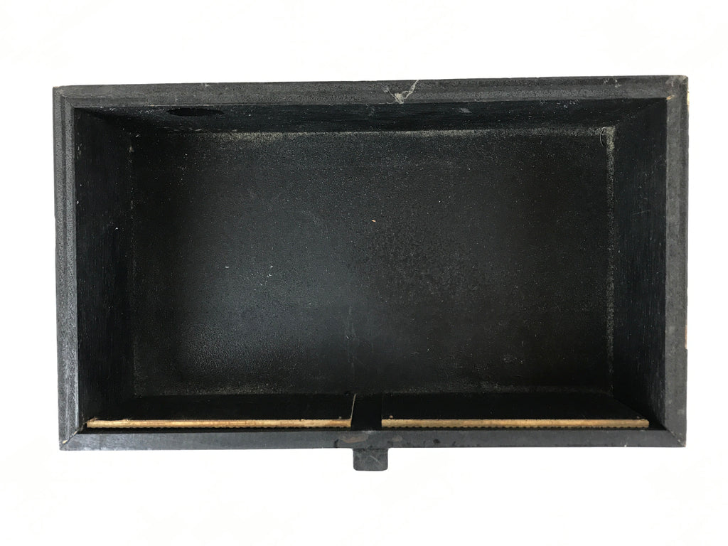 Japanese Buddhist Altar Fitting Lacquer Kyozukue Offering Table Vtg Black BA219