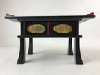 Japanese Buddhist Altar Fitting Lacquer Kyozukue Offering Table Vtg Black BA219
