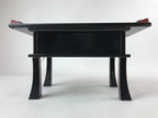 Japanese Buddhist Altar Fitting Lacquer Kyozukue Offering Table Vtg Black BA219